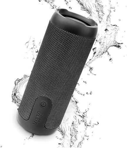 Vieta Pro Altavoz Bluetooth 5.3 Potente de 40W, Resistente al Agua IPX7, 11H de Batería y Radio FM. Altavoz Grande con TWS, Aux-In, USB y Conector Tipo-C | Altavoz Portátil Star Negro