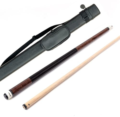 Riley Amerikanischer Billardqueue mit Kunstleder-Griffabschnitt, 58 (147 cm), 13 mm Spitze, komplett mit Hartschalenkoffer (dunkler Flecken)