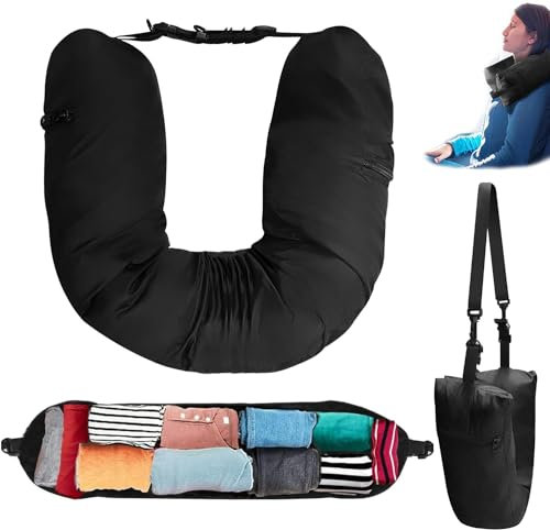 Cuscino per il collo da viaggio, impermeabile, gonfiabile, da viaggio, per travel Neck Pillow Travel da riempire, per treno, auto, ufficio, campeggio, gadget da viaggio (non riempitivo)