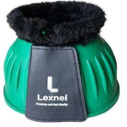 LEXNEL Gummi Glockenstiefel Haltbare Hufglocken Hufglocken Hufschutz und Komfort 1 Paar L (Grün)