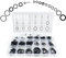 225 Stück O-Ring Dichtung Set - 18 Verschiedenen Größen Dichtungen Ringe Kit für Wasserhahn Sanitärwartung Auto Reparaturen und Hydraulische Maschinen (Schwarz)