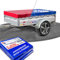 Hochwertige Stema 257 x 159 x 6 cm Anhängerplane - Anhänger Plane nach Maß - Königsblau Hochglanz - Flachplane PKW-Anhänger - Wasserdicht Abdeckung aus PVC Gewebeplane mit Anhänger Zubehör