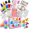 BARVERE Seife Selber Machen Kinder, 500g Seife, 16 Formen, 7 Pigment, 2 Essentielle Öle, 2 Geschenktasche, DIY-Werkzeuge, Seifen Selber Machen Set Erwachsene, Kindergeburtstag Geschenk (Einhorn)