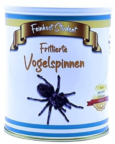 Frittierte Vogelspinnen aus der Dose, Scherzarktikel, Lustige Geschenkidee, Party-Brüller, Spaßgeschenk,Halloween, Geburtstagsgeschenk