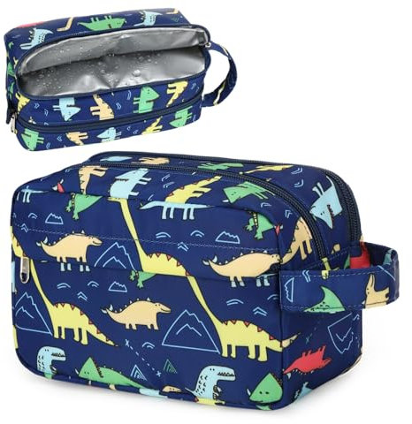 CAMTOP Reise-Kulturbeutel für Kinder, Wasserdicht, Unisex, 3-10 Jahre, Toilettenartikel, Gepäck, Navy Blue, Cartoon-Meer