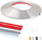 Garniture Murale Autocollante,Moulure porte,En forme L Baguette de finition PVC,Pour Armoire/Cadre de Miroir/Plafond/Armoire/Bord Mural/DéCoration De La Maison.(6M Argent)