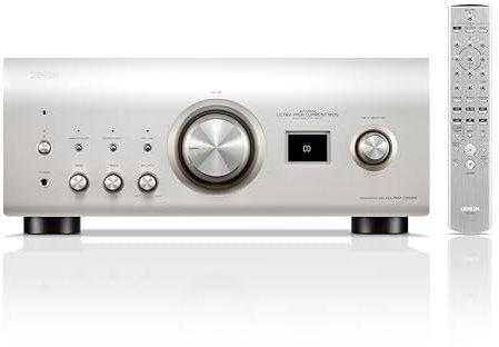 Denon Amplificatore integrato PMA-3000NE (80W x 2-Ch), argento, amplificatore stereo versatile con elaborazione Ultra AL32 di settima generazione, preamplificatore phono MM/MC, modalità analogica pura
