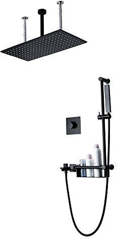 GKPSSURV LED-Duscharmatur, Hochdruck-Regenbrausenarmaturen-Sets, komplett mit Dusche und Handbrause, eingebettete Box,