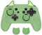 PlayVital Cute Dämon Silikon Hülle für Nintendo Switch Pro Controller, Skin Case Anti-Rutsche Schutzhülle mit Daumengriffkappen und Aufkleber-Matcha Grün