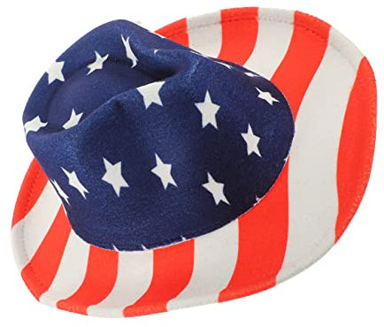 LIFKOME Hut mit Amerikanischer Flagge Westernhut für Jungen und Frauen mit Klassischem Farbdesign