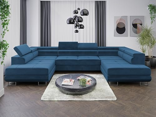 Generisch Sofa Couch Garnitur Sofagarnitur ALMA U mit Schlaffunktion Wohnlandschaft (Alma_U_Kronos_05)