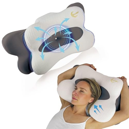 SOLAURENT Oreiller Ergonomique Cervical - Orthopédique - Cervical - Oreiller - Mémoire de Forme - Coussin Ergonomique Cervical - Oekotex - Certi-Pur - Toutes Positions