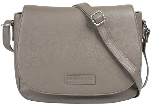 bruno banani Umhängetasche Echt Leder Damen Crossbody Ledertasche mit Handyfach | Messenger Bag mit Magnetverschluss | Schultertasche mit Reißverschluss