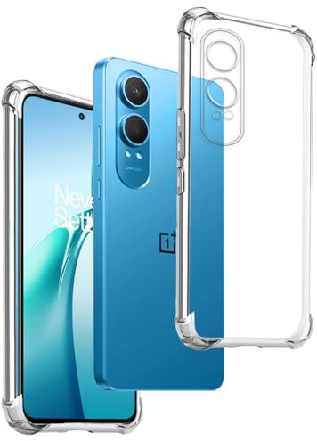 REY Funda Anti-Shock Gel Transparente para ONEPLUS Nord CE4 Lite, Ultra Fina 0,33mm, Esquinas Reforzadas, Silicona TPU de Alta Resistencia y Flexibilidad