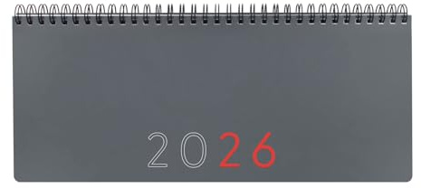 Finocam - Terminplaner + Notizen, Wochenansicht 2026, Wochenansicht + Notizen Januar 2026 - Dezember 2026 (12 Monate), Grau, Katalanisch