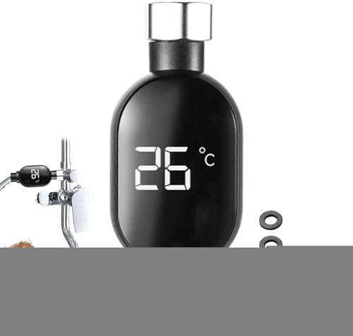 Ancsttu Duschwasser Temperatur Anzeige - Thermometer Für Duschwasser Temperatur - Wasserdichtes Badzubehör Für Haushalt Küche