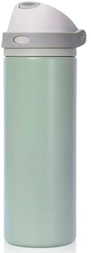 Insulated Water Bottle with Straw, 2-in-1 Lid Cup Holder Fit (Green)