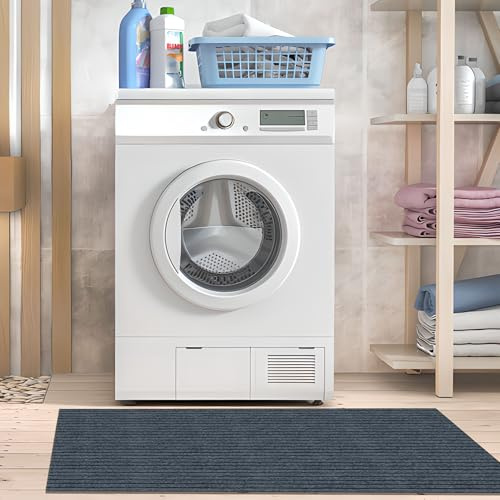 WEIZERO Fußmatte Außen 130 x 140 cm Schmutzfangmatte Flach, Saugfähig Rutschfester Schmutzfängerfußmatte Robust für Flur, Haustür, Terrasse, Eingang, Wohnung, Grau