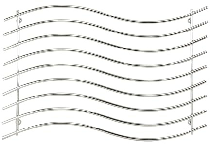 Apollo 20cm Wave Design Trivet, Chrome | Protects Surfaces from Hot Pots and Pans, 40x25x2.6cm, Kitchen Accessory, Silver