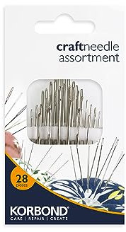 Korbond Triple Set Tapestry/Cross Stitch, 6 Beading 16 Crewel/Embroidery 28 Needles in Total for Hand Sewing, Repairs, Mending and Crafting, 4.8cm, Silver