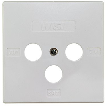 Wisi 15800 DW 49 M Zentral-Abdeckplatte 3-Loch, 85 x 85 mm weiß