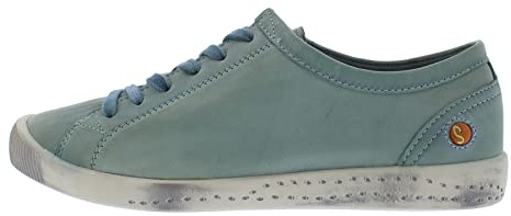 Softinos Damen Sneakers, Frauen,Low-Top Sneaker,lose Einlage,Strassenschuhe,Sportschuhe,Freizeitschuhe,Turnschuhe,Blau (Diesel),42 EU / 8 UK
