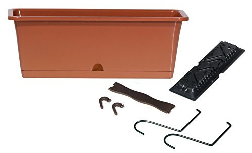 Prosper Plast dcm500 W-r624 50,8 x 18,8 x 17,3 cm Camelia Blumentopf mit Haken – Terracotta (12-teilig)