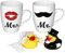 Close Up Mr. & Mrs. Tassen 2-er Set mit Badeenten Brautpaar / 4-TLG. Geschenkset Hochzeit