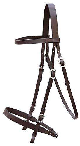 Gr German Riding Spanischer Trensenzaum Escueto Leder Barockschnallen (Warmblut, braun)