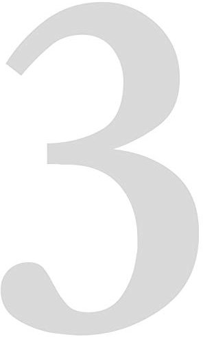 Zahlen-Aufkleber Nr. 3 in silber I Höhe 5 cm I selbstklebende Haus-Nummer, Ziffer zum Aufkleben für Außen, Briefkasten, Tür I wetterfest I kfz_478_3