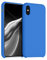 kwmobile Hülle kompatibel mit Apple iPhone X Hülle - Silikon Handy Case - Handyhülle weiche Oberfläche - kabelloses Laden - Sea Breeze