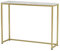 FUFU Beistelltische TV-Konsole Tisch, Mable, Sofa, Tisch, Entryway Tisch mit Metallrahmen, 31 × 11,8 × 29.5Inches, for Flur, Entryway, Wohnzimmer, Halle Tische (Color : Gold)