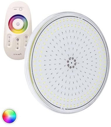 LEDKIA LIGHTING Ampoule LED Piscine Slim Submersible PAR56 RGBW 12V DC 20W IP68 Télécommande RF RGBW