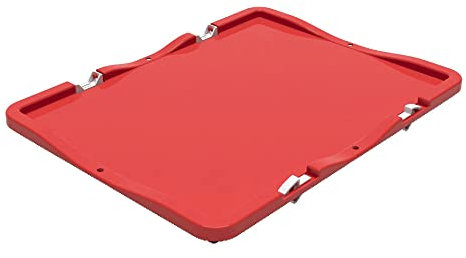 Karton EU Scharnierdeckel für Euroboxen 40x30 cm rot Deckel lebensmittelecht Eurobehälter Transportbox Lagerbox Behälter Lagerkiste Stapelbox