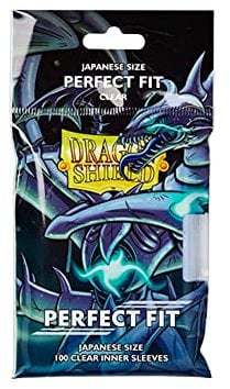 Dragon Shield 2x Clear Japanese Inner Sleeves (100 ct each), PVC-free, Archival Safe, 120 Sleeves Total