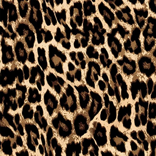 Loussiesd Leopardenmuster Polsterstoff für Stühle,Sarafi Geparden Wildtierdruck Stoff als Meterware,Luxus Dekorationsstoff im Wildtierstil für Polster und Heimwerkerprojekte,920x160cm,Braun Schwarz
