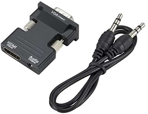 Mini adaptador HDMI a VGA con audio macho VGA a hembra convertidor HDMI portátil a TV