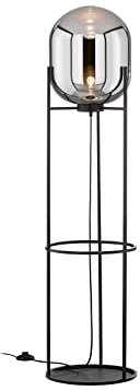 LED Stehlampe Tripod Dreibein mit Rauchglas - Bodenleuchte innen 135cm