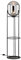 LED Stehlampe Tripod Dreibein mit Rauchglas - Bodenleuchte innen 135cm