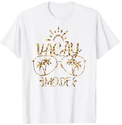 Vacay Mode, ein niedlicher Urlaub im Sommer-Leopart-Licht T-Shirt