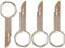 4pcs Radio Release Keys Extraction Tool,Radio Removal Tool Key Tool with Easy Grip Handles Compatible with Ford,Mercedes,Car Radio Removal Tool Key,Radio Removal Tool Key Tool(Silver)