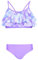 Aquarti Mädchen Bikini Set Bustier Bikinislip Zweiteiliger Badeanzug, Farbe: 030F mit Rüschen/Meerjungfrau Violett/Lila, Größe: 116