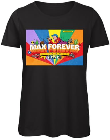 Bughyprint Tshirt Maglia Maglietta Cotone Donna Casual Girocollo Max Forever Max PEZZALI 883 STADI 2023 2024, L