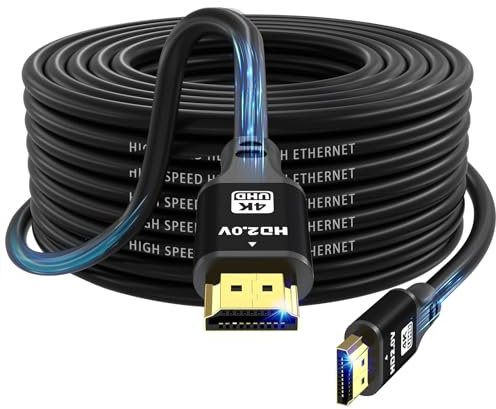 Charlore Cable HDMI 4K/60HZ 20M (HDMI 2.0,18Gbps) Conectores Chapados en Oro de Ultra Alta Velocidad, Retorno de Audio Ethernet, Video 4K, FullHD1080p 3D Compatible con Blu-ray Playstation Arc PC HDTV
