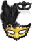 SIQUK Artenreichen Masken portfolio - Diamanten Venetianer Party Maske aus Kunststoff karnevalsequent für Partnerschaft