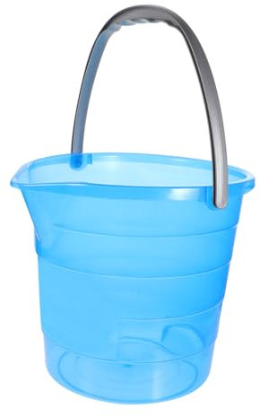 FRCOLOR Cubo De Agua De Plástico Transparente Asas Balde Multipropósito para Almacenamiento De y Limpieza