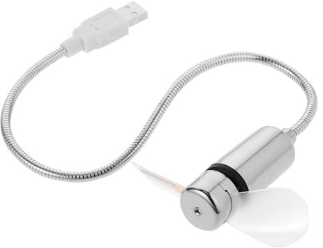 Homoyoyo Programmierbarer USB LED Lüfter mit Blinklicht Kleiner USB Lüfter aus Kunststoff Metall für PC und Notebook Begleiter im Sommerurlaub