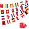 Euro Fussball Bunting 2024 Weltflaggen, 24 Verschiedene Europäische Nationen Flaggen für die Feier, 8M/26.24FT UV Fade Resistant Double Sides Fabric Banner für Garten Bar Outdoor Indoor Dekorationen
