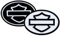 Harley-Davidson Pinset Inverted Hollow Shield