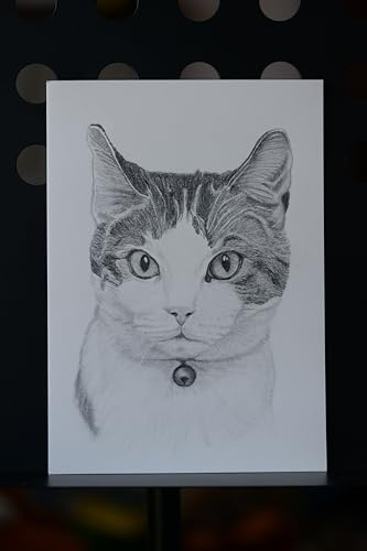 Generic Hand Drawn Personalised Commission Pencil Drawing Pet or Family Portrait From Photo (A4 Up to 2 Subjects) - Wall Art - Drawing - Portrait - Living Room